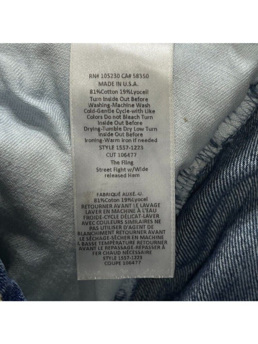 Current Elliott Womens Distressed Raw Hem Crop Jeans Size M Blue Denim - Picture 7 of 10